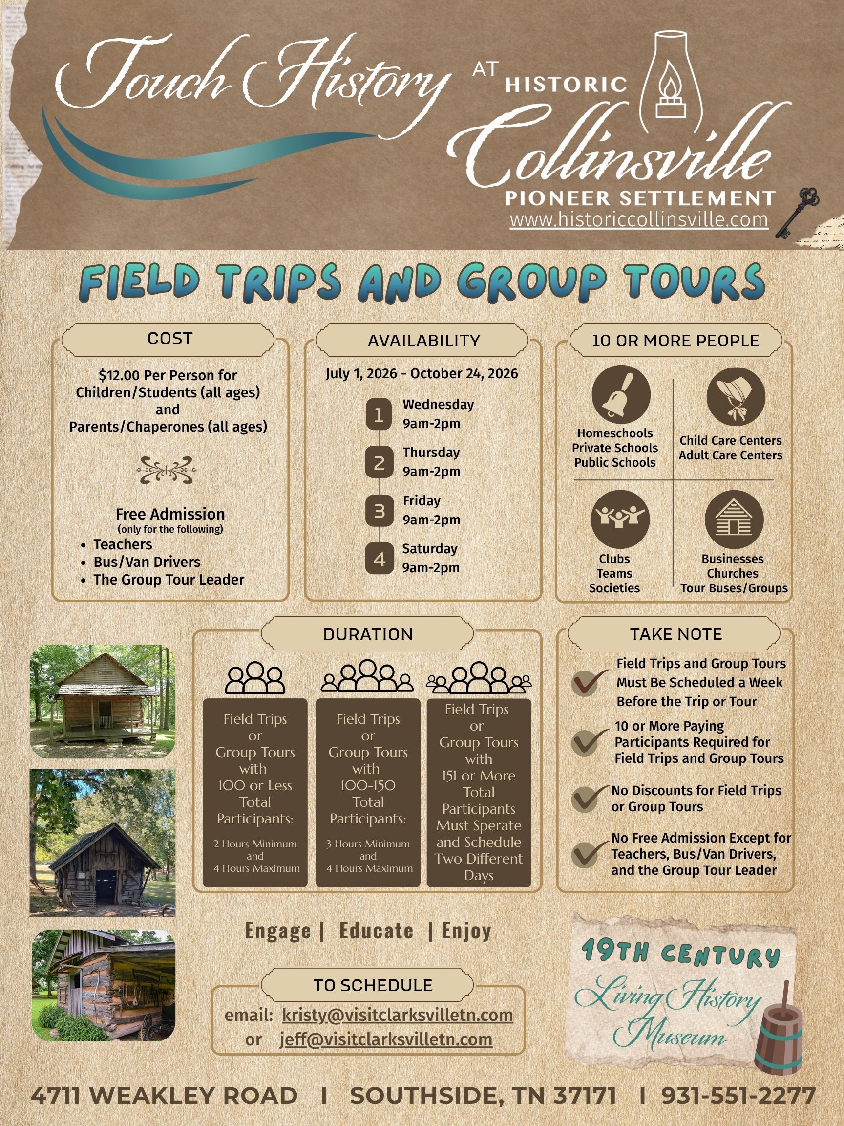 field trip informational flyer